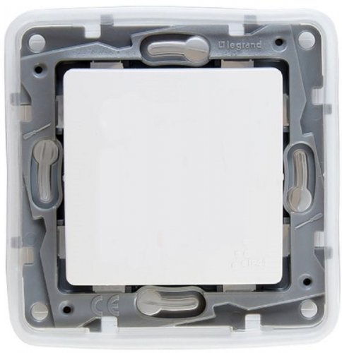 Переключатель без рамки Legrand Etika 1-кл. проходной IP44 белый  картинка